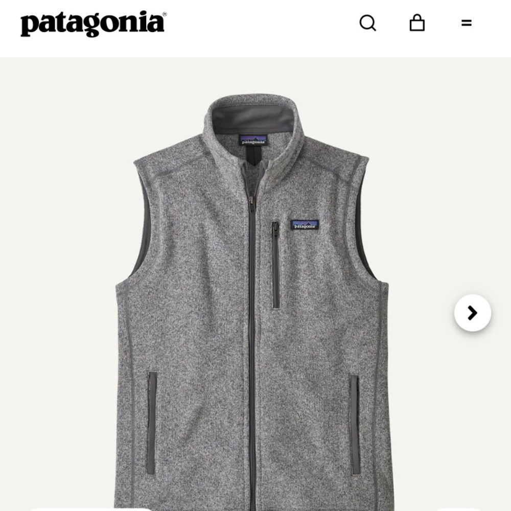 Patagonia L Heather Gray Fleece Vest